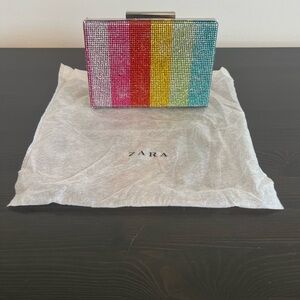 Zara Colorful Rhinestone Clutch